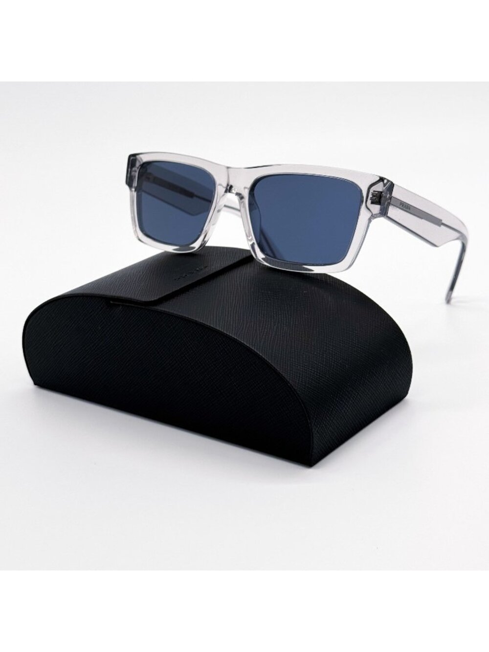 NEW PRADA SUNGLASSES PR25ZS U430A9 SQUARE GRAY/BLUE MEN EYEWEAR PR 25ZS, SPR 25Z
